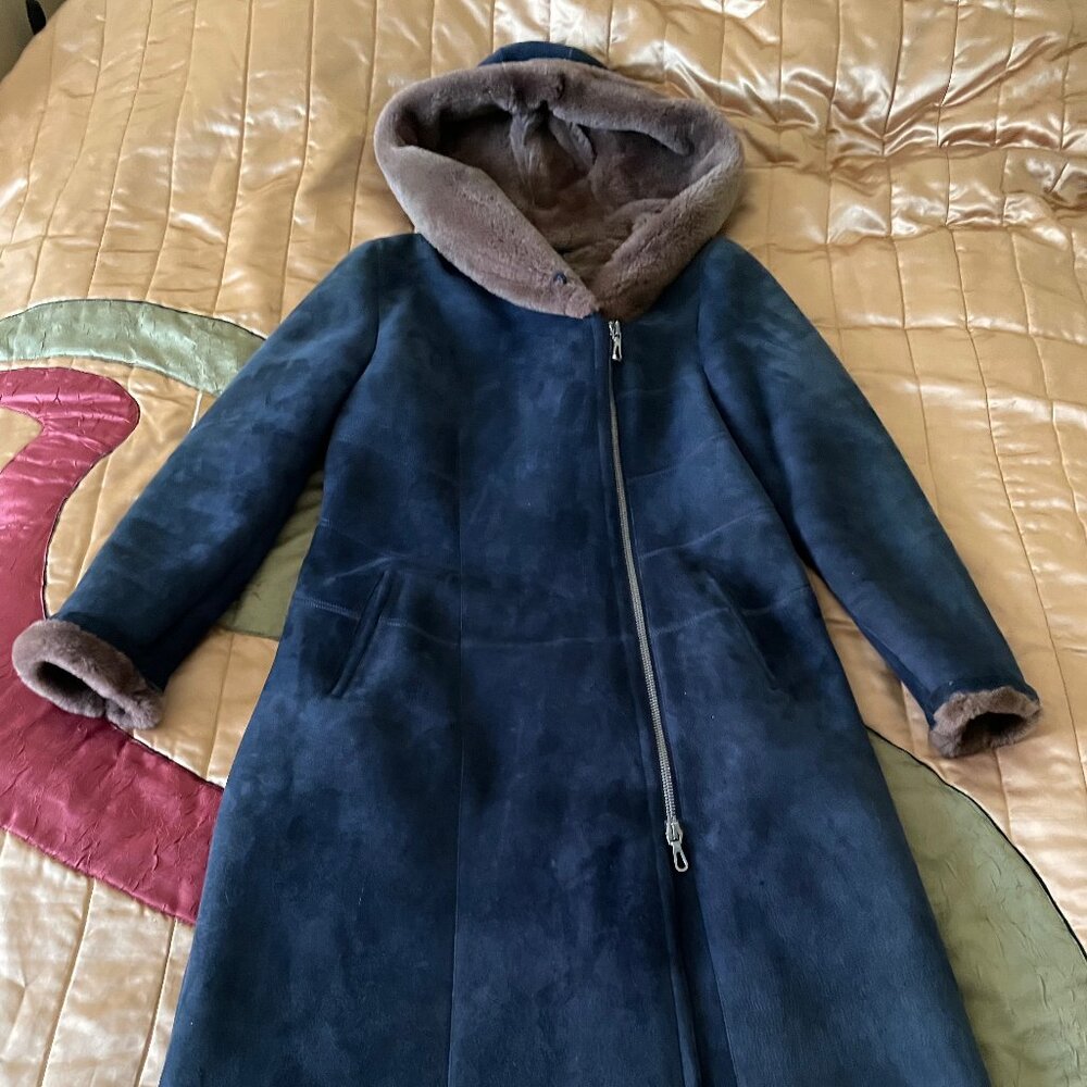 Genuine lambskin fur coat